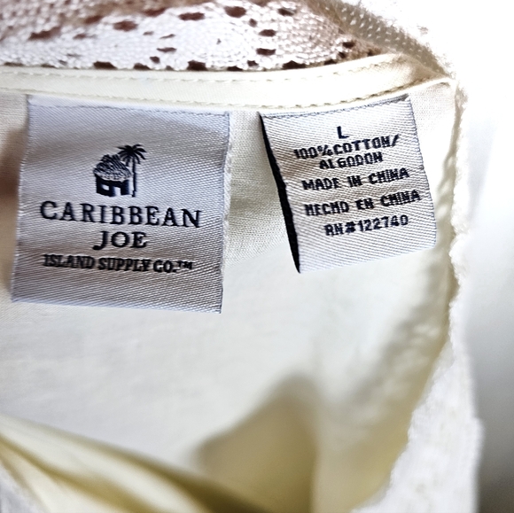 2/$20 Caribbean Joe L Crochet Tunic Top - Picture 2 of 7